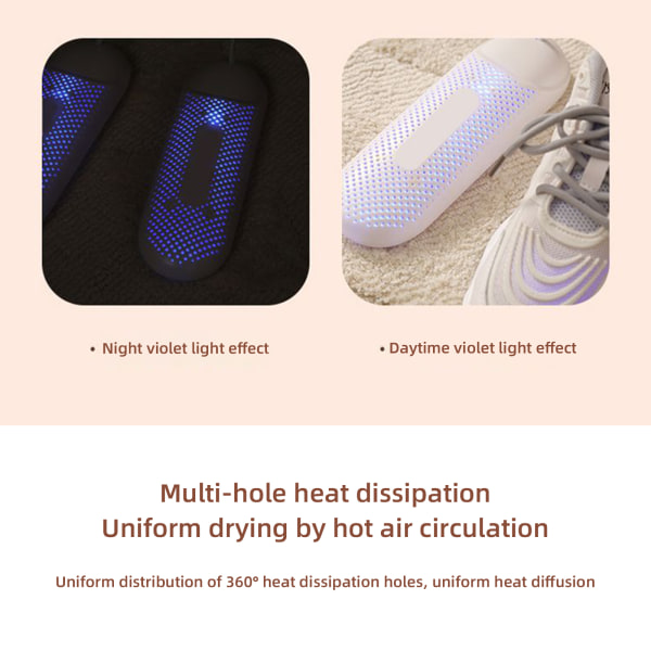 Elektrisk skostøveltørker Varmer Ultrafiolett steriliseringsdeodorantenhet