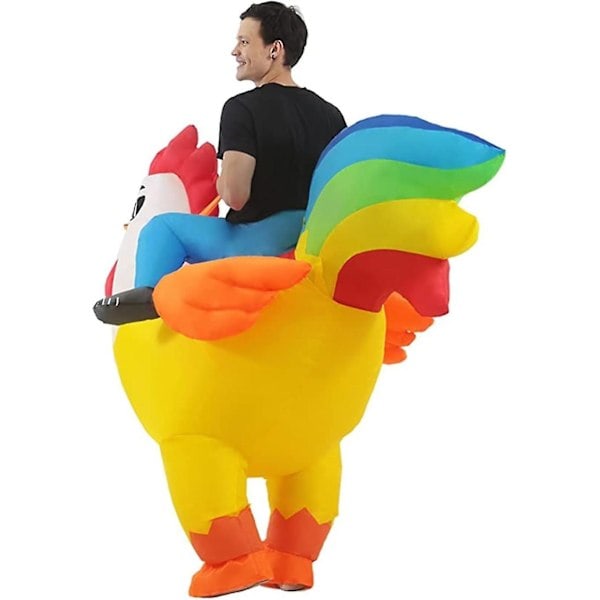 Paris_Oppustelig Hane Kostume til Voksne - Oppustelig Kylling Kostume til Halloween, Påskegave