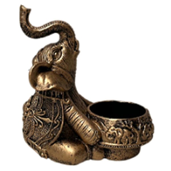 A-Guld Djur Ljusstakar Elefant Skulptur Värmeljushållare Deco Liten Ljusstake Hol.pa