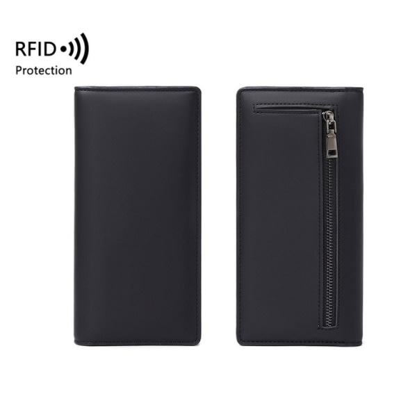 Steam plånbok RFID Stöldskyddsplånbok SVART svart black