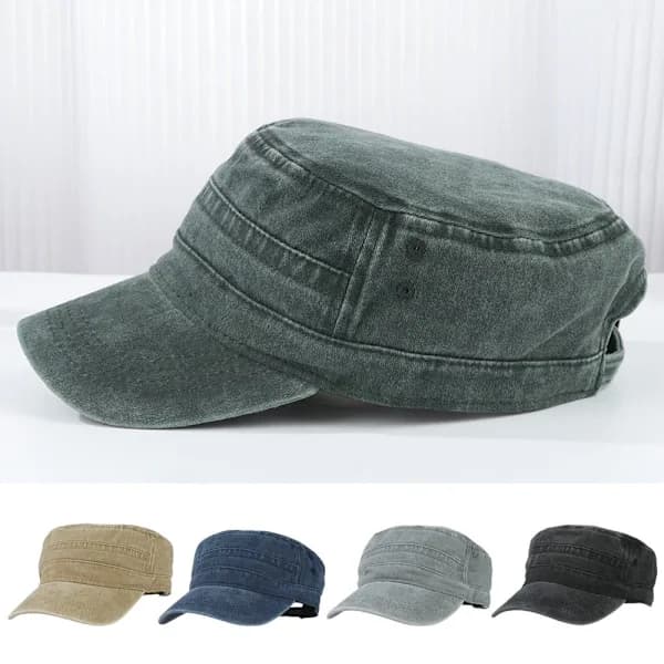 Mænd Dame Camouflage Army Hat Camo Militær Cadet Combat Cap sort