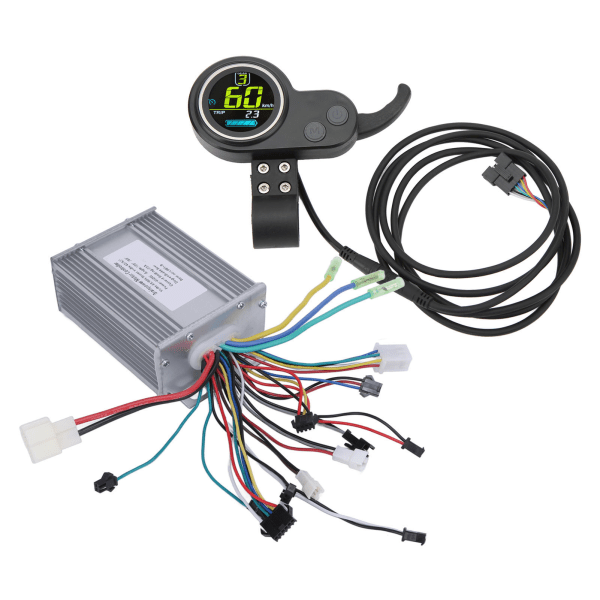 450W 48V 60V børsteløs hastighedsmotorcontroller Tommelfingergas med LCD-rundt farvedisplay til el-cykelscooter