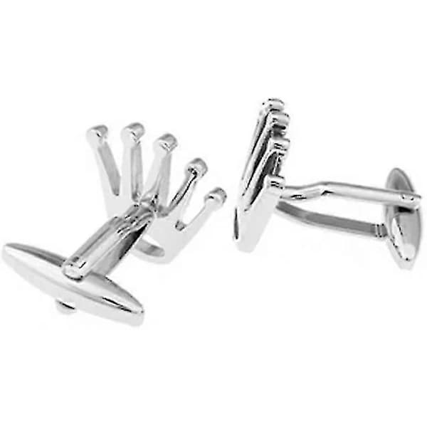 Klassiska Manschettknappar Manschettknappar Knappar Krona Modellering Design Nyhet Manschettknappar (2 Par, Silver)