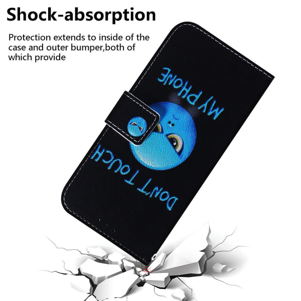 Yhteensopiva Asus Zenfone 9 Case Magnetic Flip Plånbok Phone case Kickstand Kreditkortshållare Cover - Emoji