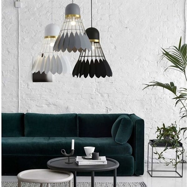 Paris_E27 Industriell Vintage Metall Badminton Pendellampe Retro Taklampe Armatur Vintage Taklampe Pendellampe Antikk Lyspære