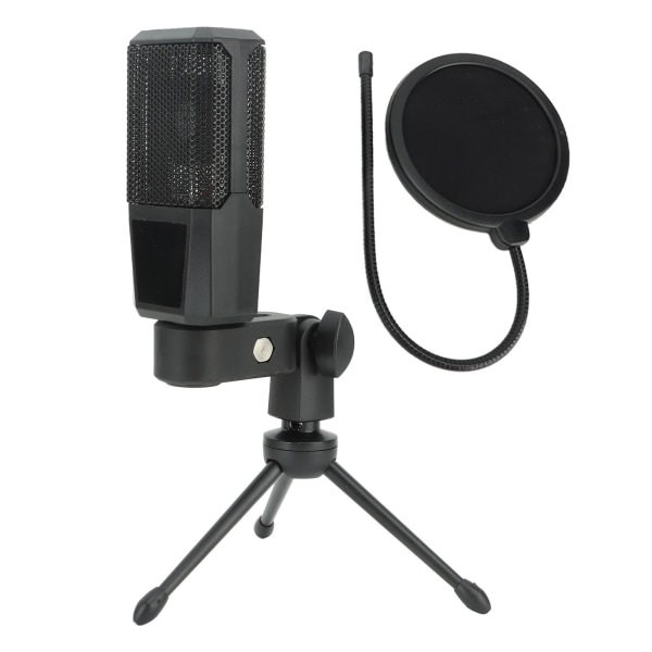 Kondensatormikrofon Støyreduksjon Profesjonell kondensatormikrofon med stativstativ for livestreaming av podcasting