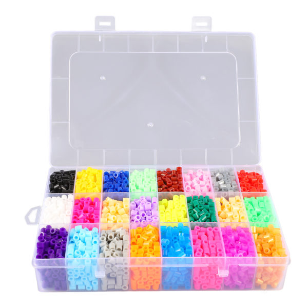 24 farve sikringsperler sæt 5 mm sikring perlesæt med pindeplader sæt Kunsthåndværkslegetøj til børn