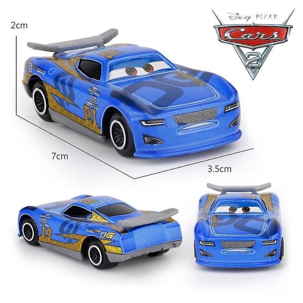 6./ sæt Disney Pixar Cars 3 Toy 1:55 Diecast Vehicle Metal Legering Bilar Lightning McQueen modelbil
