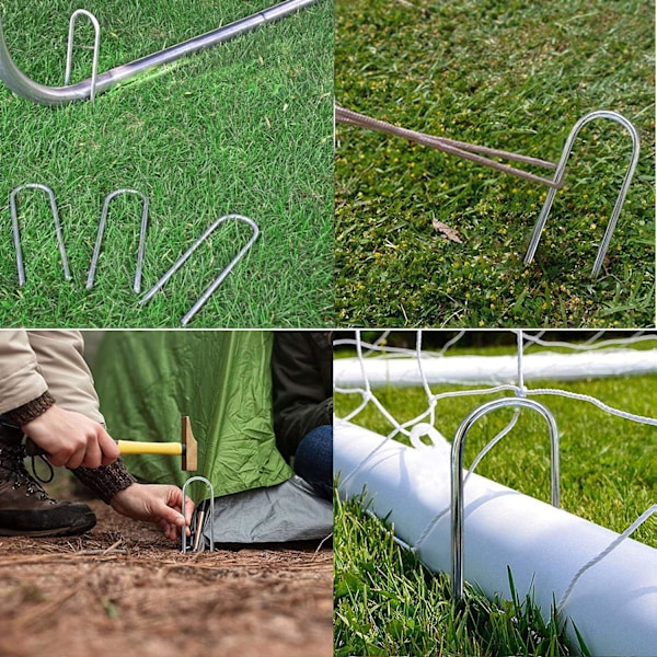 Stark U-formet trampolin jordanker til fodboldmål, campingtelte og store havedekorationer_Paris 8 pcs
