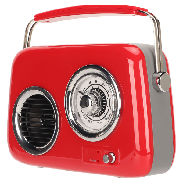 Retro radio Bluetooth-høyttaler Bærbar håndholdt HiFi-stereolyd Søt gammeldags radiohøyttaler for fest utendørs rød