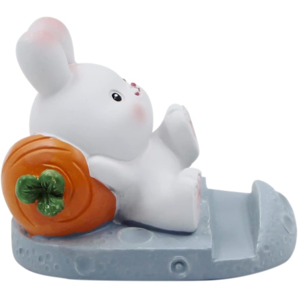 Unik söt mobiltelefonhållare bilhållare cool rolig 3D tecknad katt kanin djurdesign mobiltelefon surfplatta stativ för skrivbord Rabbit A