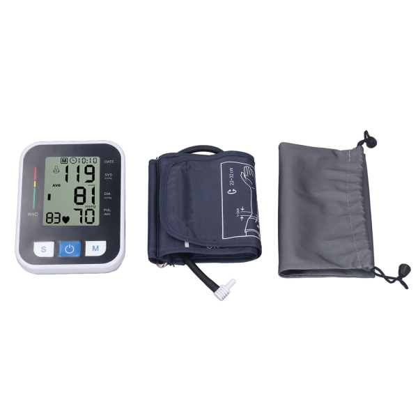 Överarms blodtrycksmätare LCD-skärm 2 användarlägen 99 Avläsning av minnes blodtrycksmätare