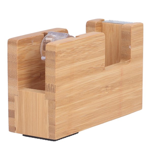 Desktop Tape Dispenser Bambu Wood Tape Cutter Hållare självhäftande rullbase Brevpapper Verktyg