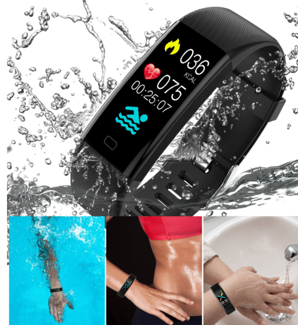Smart armbånd blodtryk puls (pink),