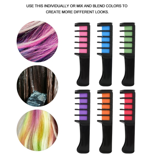 6 färger engångs mini hårfärgning färgning kam frisör tillbehör för hårfärgning