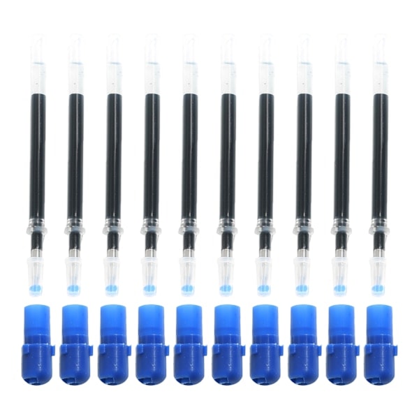 10 st Gelpennspatroner 0,5 mm Svart för Färgläggning 4:e Gen Neutral Rollerball Anti-sväljnings Säkerhetspenna för Fängelse