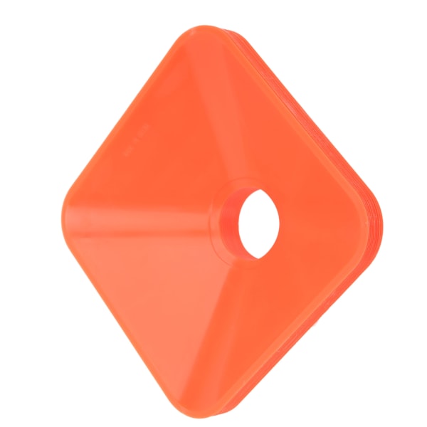 10 ST Träningskottar Fyrkantig Ljus färg Stapelbar Compact Cones Markör för Sport Fotboll Orange