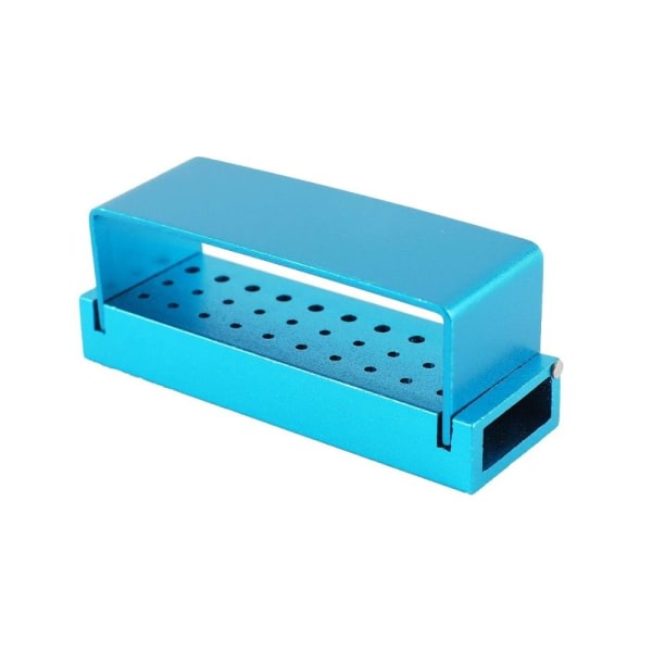 4 stk Dental Burs Holder Block Case BLÅ BLÅ Blå Blue