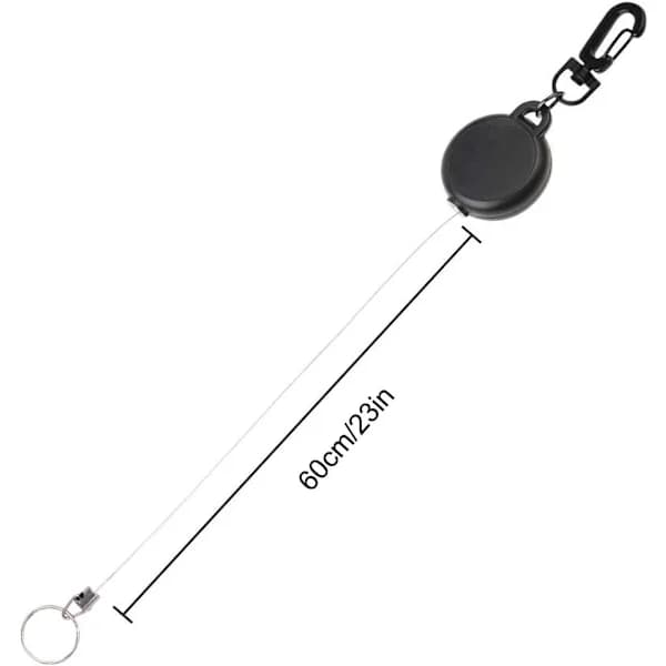 2 st Utdragbara Nyckelringar 60 cm för Förlängning av Nyckelband