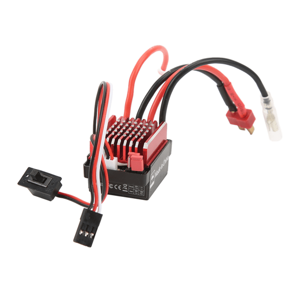 60A RC Børstet ESC 6V 2A Børstet Speed ​​Controller ESC med T-stik til Traxxas til HSP til Redcat 1/10 RC Biler Rød