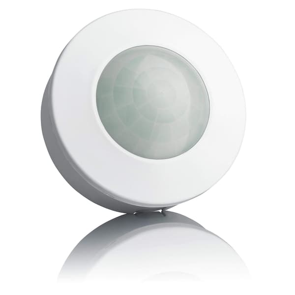 2X Bevægelsessensor til indendørs brug, ældre- og loftmontering, programmerbar, infrarød sensor, 8m / 360°, egnet til LED, maks. 1200W/600W