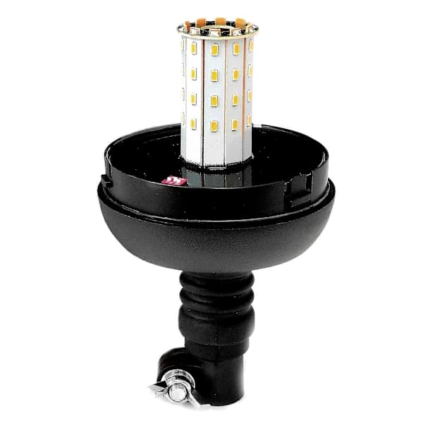 LED Roterende Advarselslys Orange Med Magnetfod, Blinkende Lys
