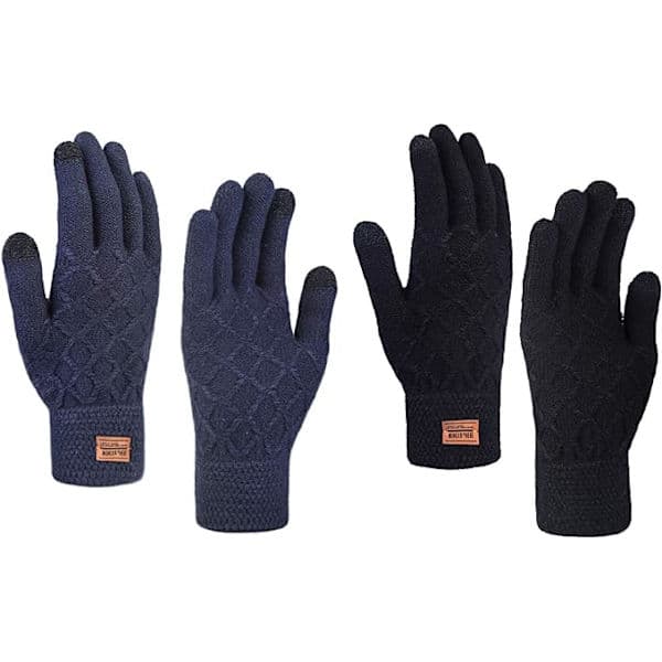 Par Dame Vinter Touch Screen Handsker, Vinter Unisex Termiske Strikkede Elastiske Manchet Handsker Varme Strikkede Touch Screen Vanter til Udendørs Brug