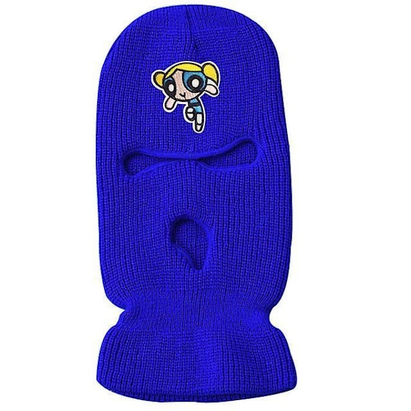 Neon Mask Vinterdeksel 10 Farger Halloween Lue For Fest Motorsykkel Sykkel Ski Blue-B