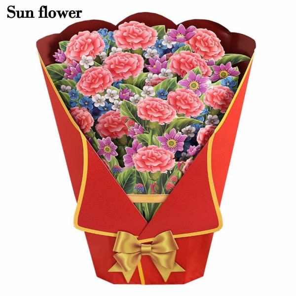 3D Pop-up bukett Papper Blommor SOL BLOMMA SOL BLOMMA Solblomma Sun flower