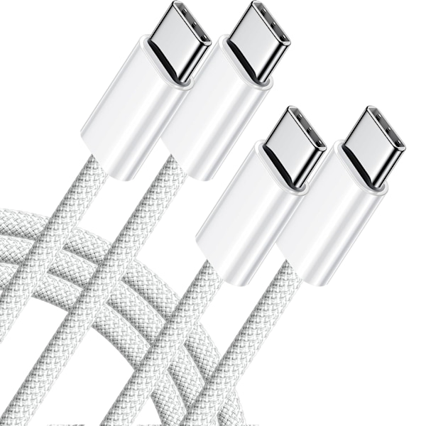 2-pack 3FT USB C till USB C-kabel - certifierad snabbladdningssladd kompatibel med iPhone 15 Pro Max, Samsung S23, iPad Pro, MacBook Air 6pcs