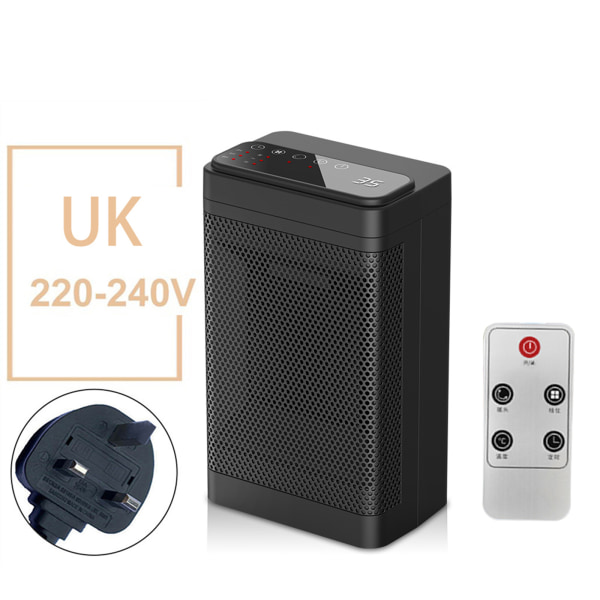 Hem Quick Heat Tyst Värmare Intelligent avstängning Värmevärmare Fläktvärmare för badrumsrum UK 220V