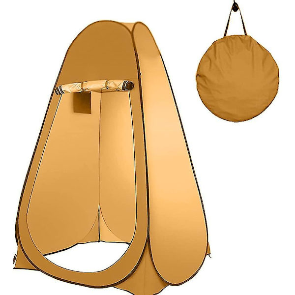 Pop-up-tält för utomhus, bärbar dusch för camping, tält för campingtoalett, omklädningsrum utomhus yellow