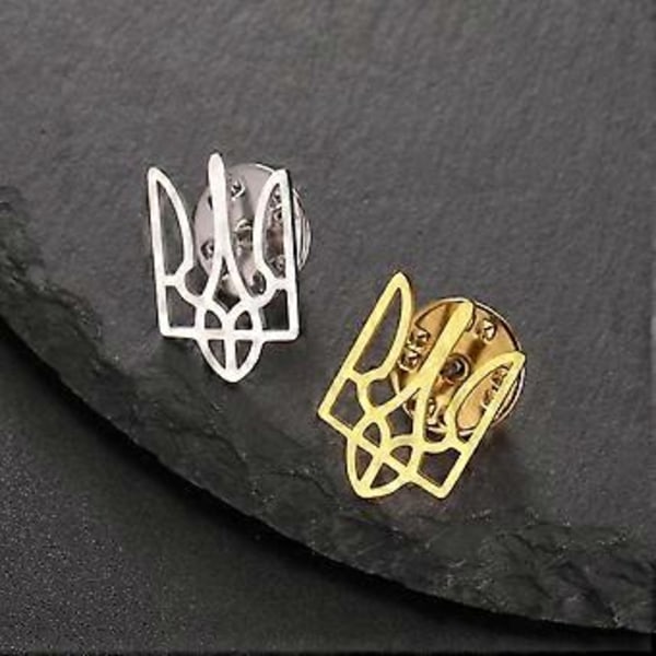 \"Ukraina sydämessä\" Trident-rintaneulat Metallimerkit Nappineulat