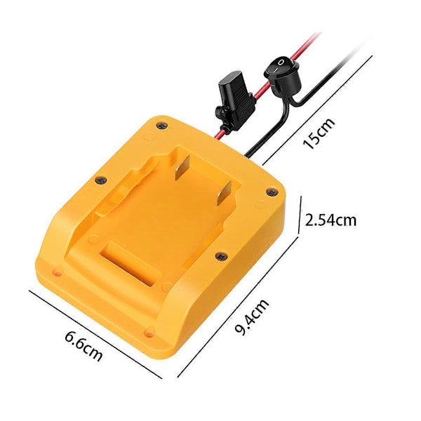 DIY Adapter til 18V 20V Lithium Batteri med Sikring 12AWG Power Wheels Adapter til DCB206.pa