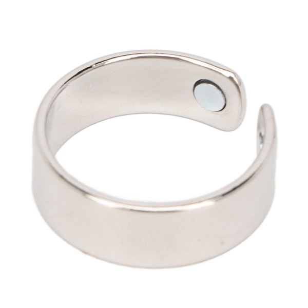 Justerbar træthedsled ømhed aflastningsring Metal Justerbar magnetisk helbredende ring Smykketilbehør sølv