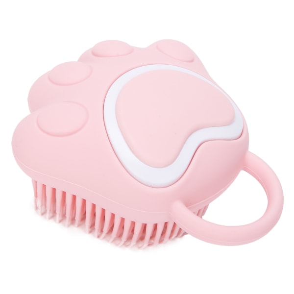 Multifunktionel sød kat poteformet badebørste Silikone baby shower børste Pink