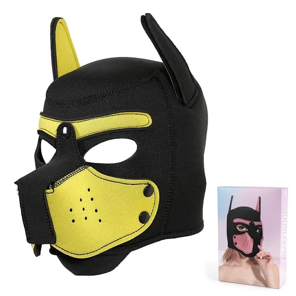 Rollspels Hundmask Rollspel Helhuvud med Mask#gul
