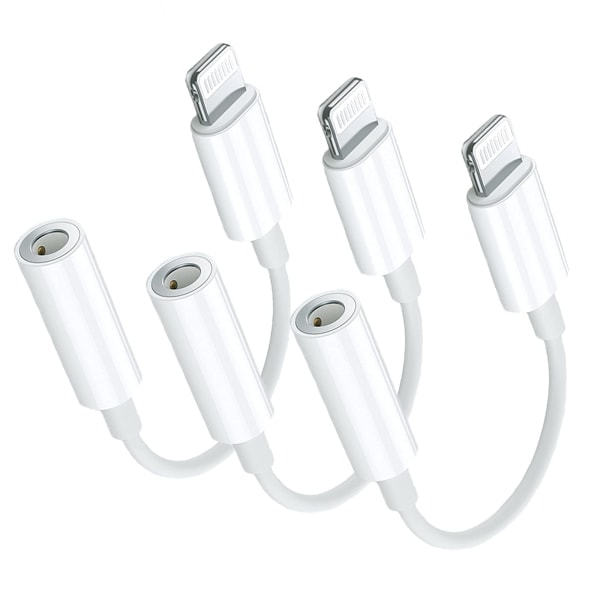 Paris Lightning till 3,5 mm hörlursadapter - 3-pack
