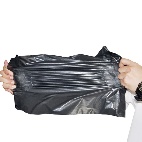 Pikapakkauspussi Vedenpitävä paksunnettu PE Courier Vaatteiden säilytyspakkauspussi Musta 9dmm