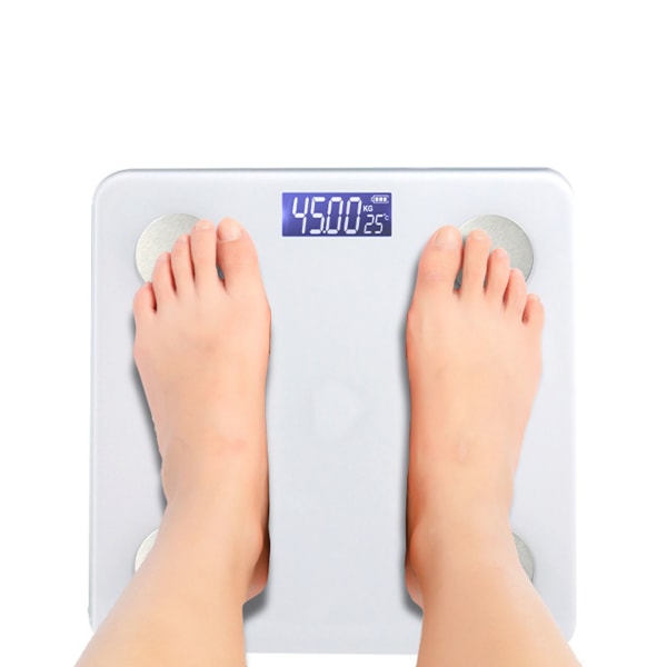 Digital kropsvægtsvægt Smart Bluetooth elektronisk vægt og fedtvægt til mænd, kvinder Batteridrevet