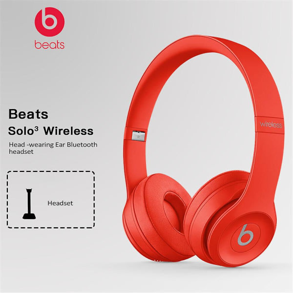 Beats Solo3 trådløsa Bluetooth-hørlurer Brusreduksjonsmusikk Sportheadset-rekommenderas White