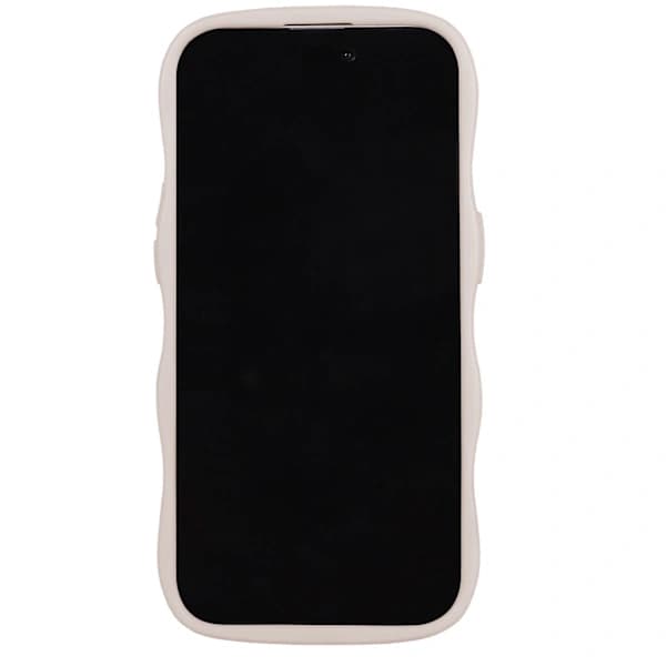 held iPhone 14 Pro Deksel Bølgete Lys Beige
