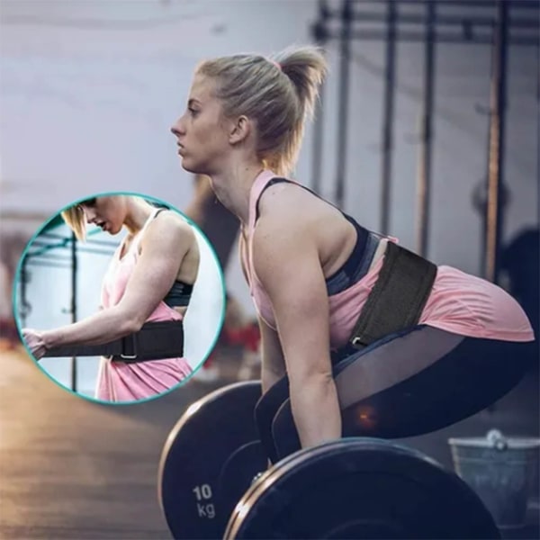 Tyngdlyftsbälte Andas Bekvämt Reglerbar Design EVA Nylon Fitness Tyngdlyftningsstödbälte för män Kvinnor Svart M