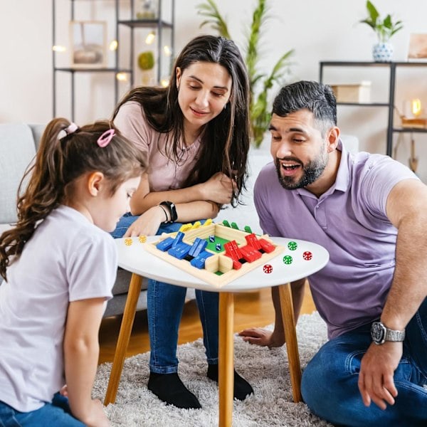 Puinen lautapeli, 4 pelaajan Shut The Box -noppapeli Puinen matematiikkapeli Perinteinen pubilautapeli Noppapeli Matka 4 pelaajaa Upeita perhepelejä red_paris red