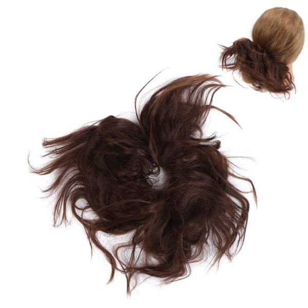 Fluffy Hair Bun Extensions høytemperatur fiber rotete bolle hårstykke rufsete oppsatt hårbollerQ17-8#