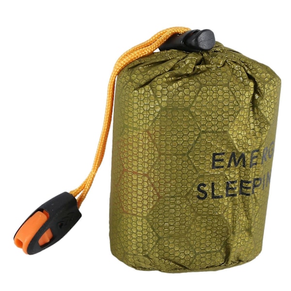 Nødsovepose Bivy Sekk med Fløyte Utendørs Overlevelse Sovepose Termisk Teppe for Cam.pa