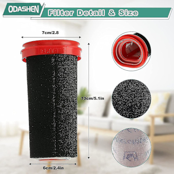 3-pakke 25,2v/21,6v filter til Bosch Flexxo serie 4 trådløs støvsuger Bbh32101 etc, erstatning