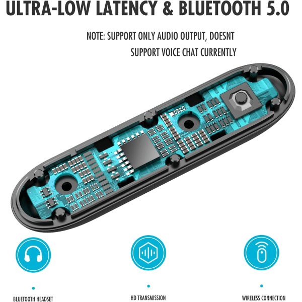 Switch Bluetooth Adapter för Nintendo Switch/Switch Lite/PC/PS5/PS4, Switch Wireless Audio USB C Bluetooth 5.0-sändare med låg latenskonverterare