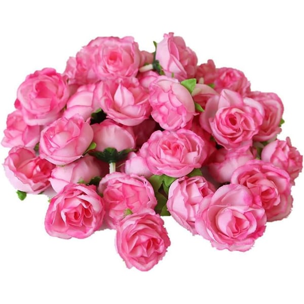 50 st Rosa ros blomhuvuden konstgjorda för hantverk Gör selv bröllopsfest dekorasjon Gift_l