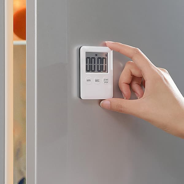 4 st digital kökstimer Mini magnetisk kökstimer LED nedräkningstimer för matlagning, spel, matlagning, träning